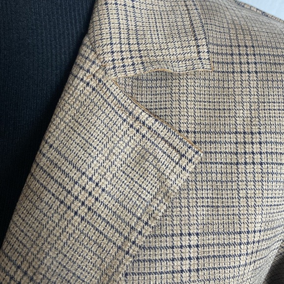 Buckle Black Plaid Trench Jacket Taupe & Black Sz M NWOT - Picture 5 of 8